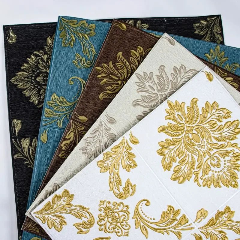 Giấy Dán Tường Sang Trọng Tự Dính Dày 3D Khắc Chạm Phòng - Daisan Store