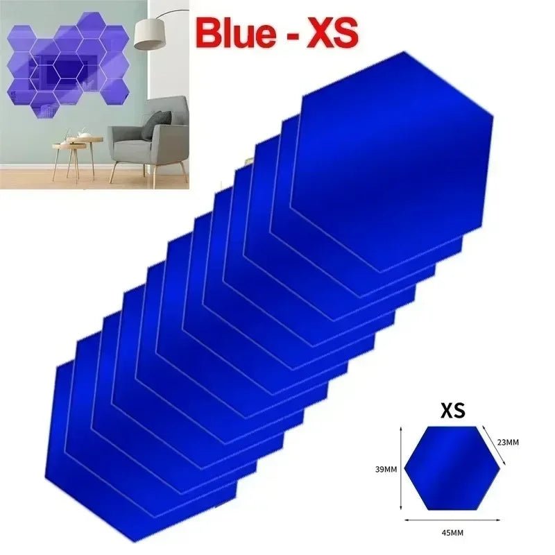 Guong Dan Tuong 3D Hinh Luc Giac Mosaic Dinh Tai Nha - Daisan Store