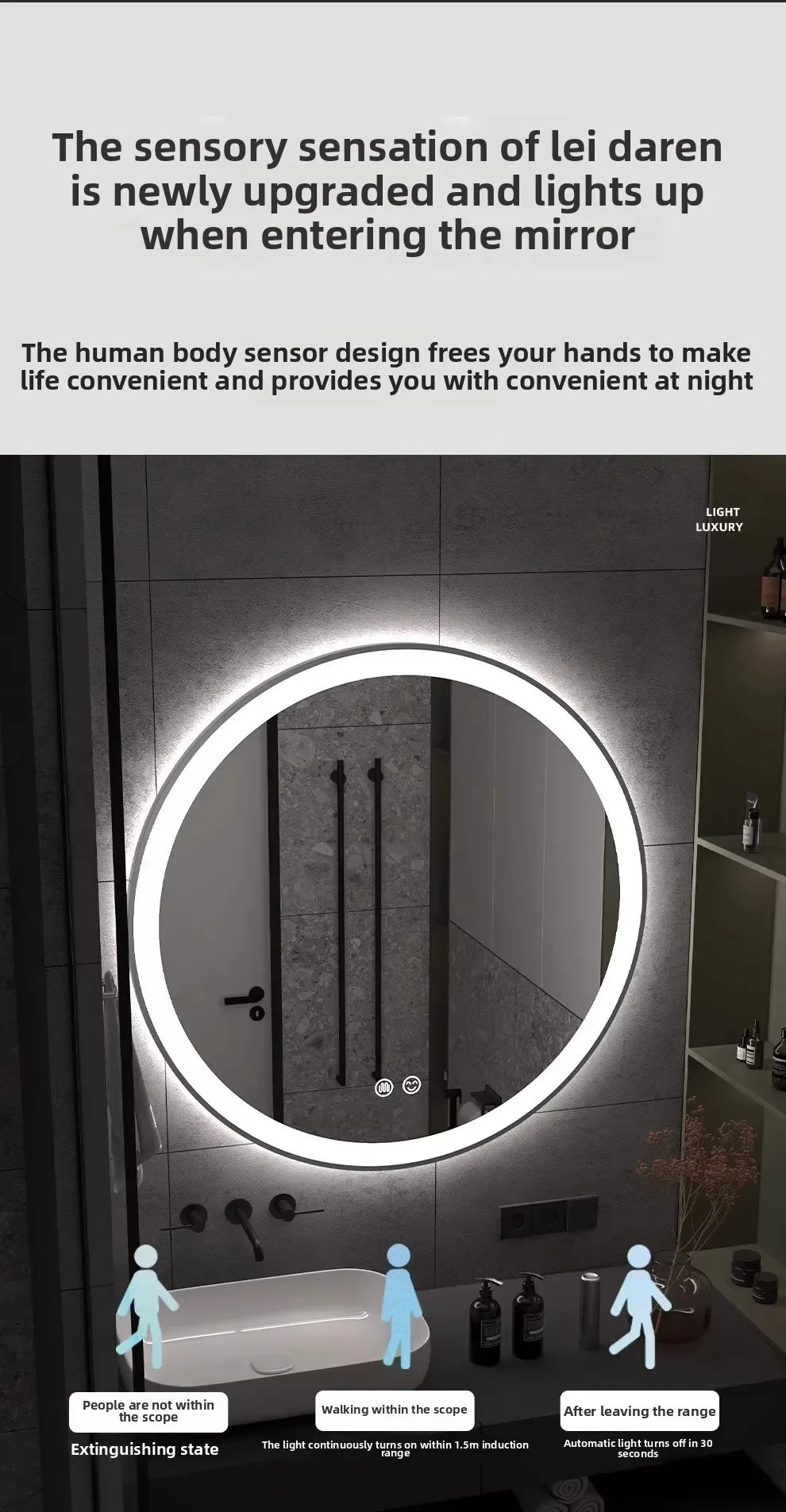 Gương Đèn LED Thông Minh Chống Mờ 50CM Cảm Ứng - Daisan Store