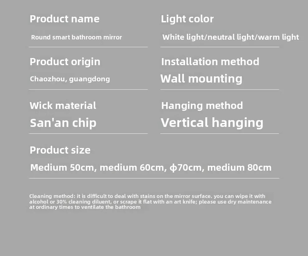 Gương Đèn LED Thông Minh Chống Mờ 50CM Cảm Ứng - Daisan Store