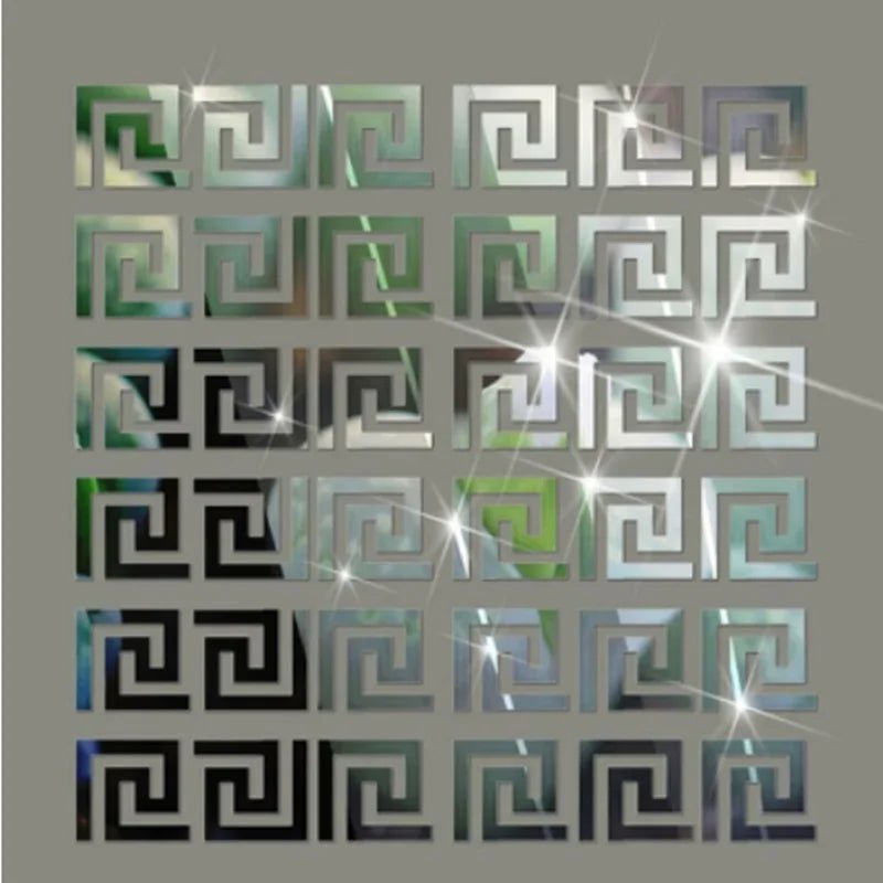 Guong Gan Tuong Acrylic Vien 10x10cm Bo 10 Trang Tri Nha - Daisan Store