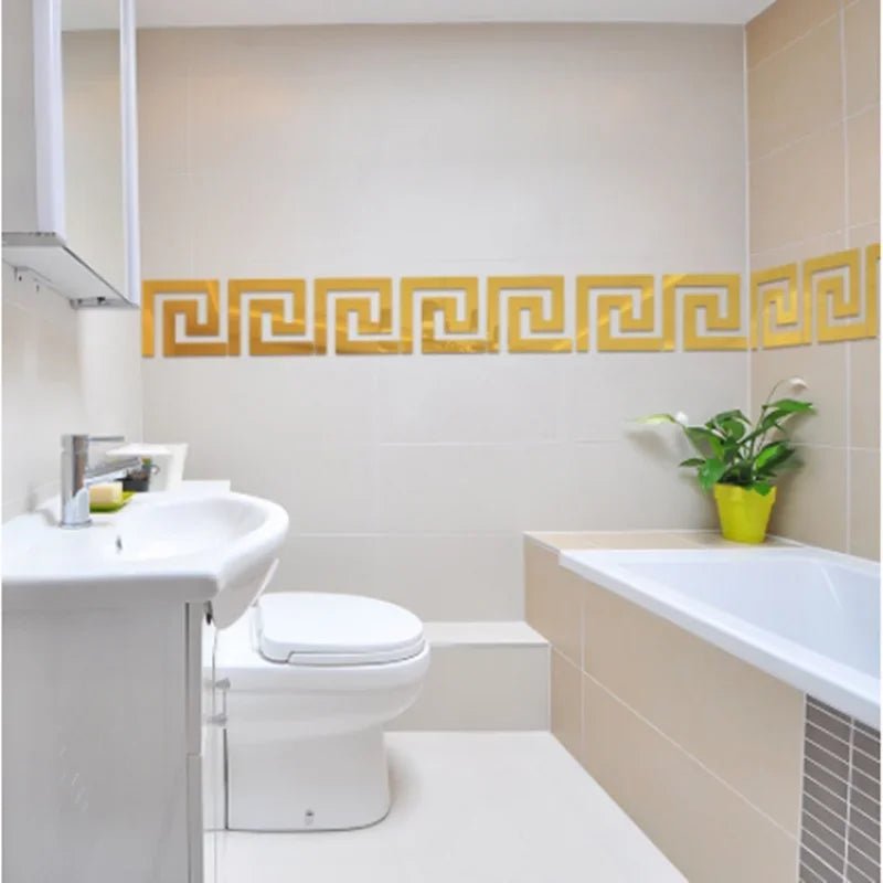 Guong Gan Tuong Acrylic Vien 10x10cm Bo 10 Trang Tri Nha - Daisan Store