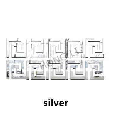 Guong Gan Tuong Acrylic Vien 10x10cm Bo 10 Trang Tri Nha - Daisan Store