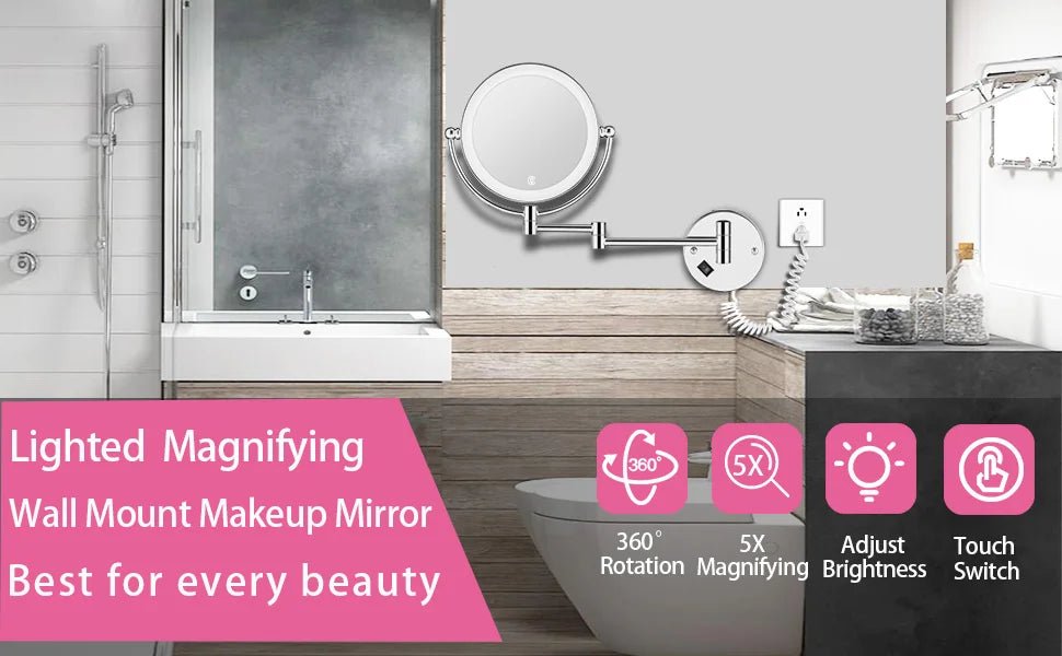 Gương Trang Điểm Khách Sạn LED Vàng Chải Cao Cấp - Daisan Store