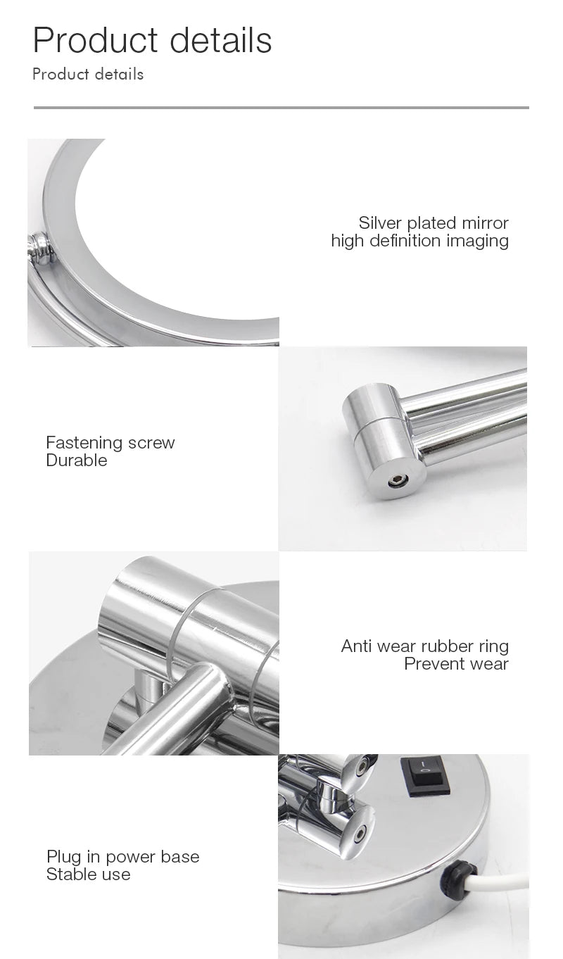 Gương Trang Điểm Khách Sạn LED Vàng Chải Cao Cấp - Daisan Store