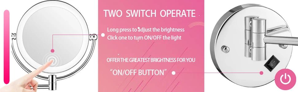 Gương Trang Điểm Khách Sạn LED Vàng Chải Cao Cấp - Daisan Store