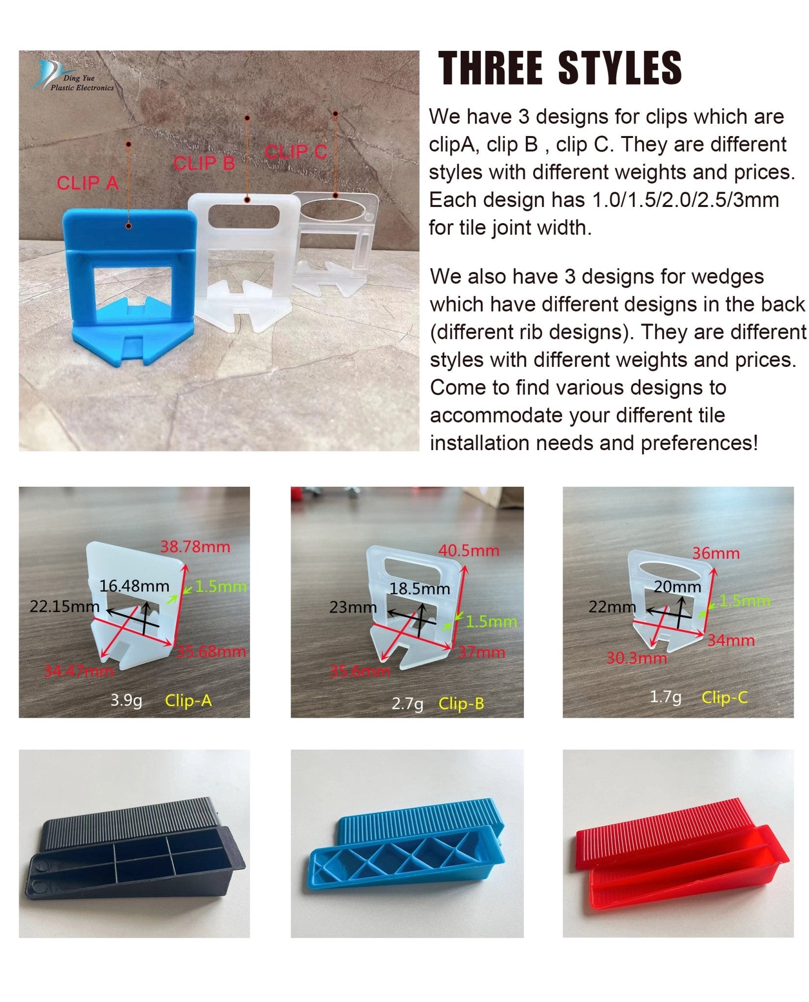 Hệ thống kẹp cân bằng gạch lát nền sứ 5mm - Daisan Store