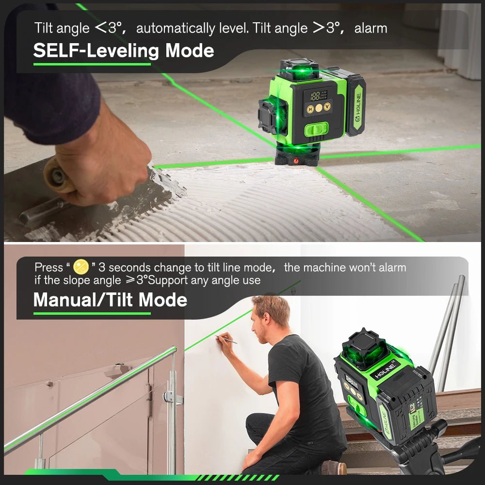 HGLINE May Can Laser 16 Dong 4D Dieu Kien 360Xanh 6000mAh - Daisan Store
