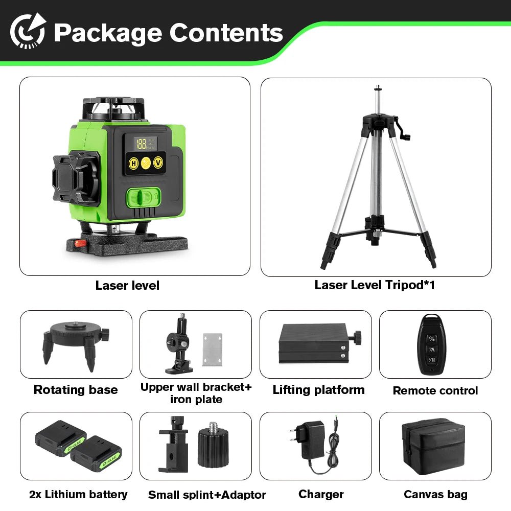 HGLINE May Can Laser 16 Dong 4D Dieu Kien 360Xanh 6000mAh - Daisan Store