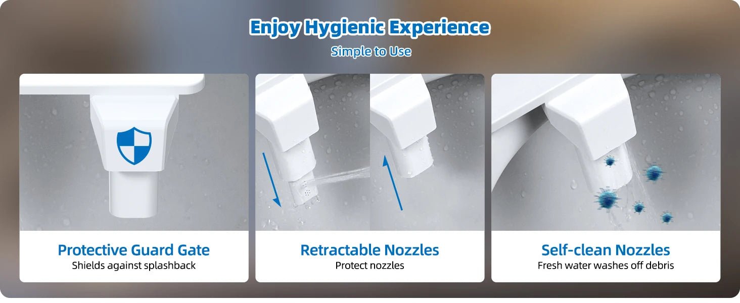 Hibbent Bidet Gắn Bồn: Vòi Kép, Điều Áp Nước - Daisan Store