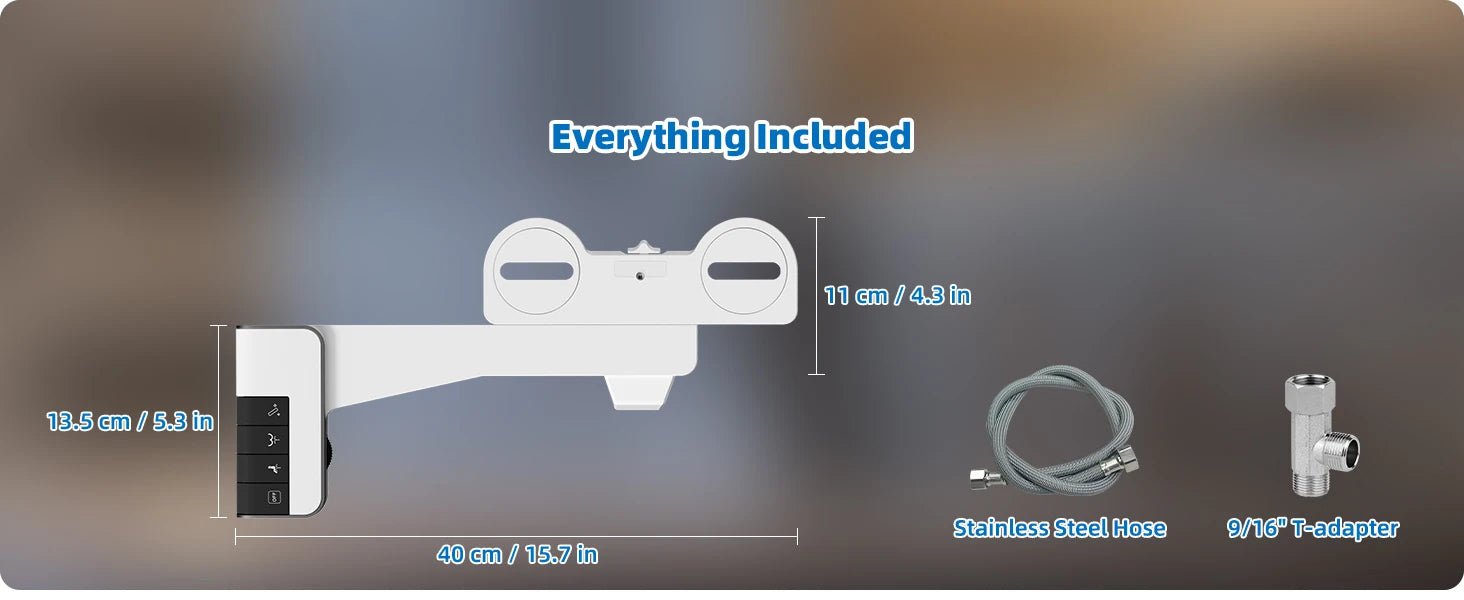 Hibbent Bidet Gắn Bồn: Vòi Kép, Điều Áp Nước - Daisan Store