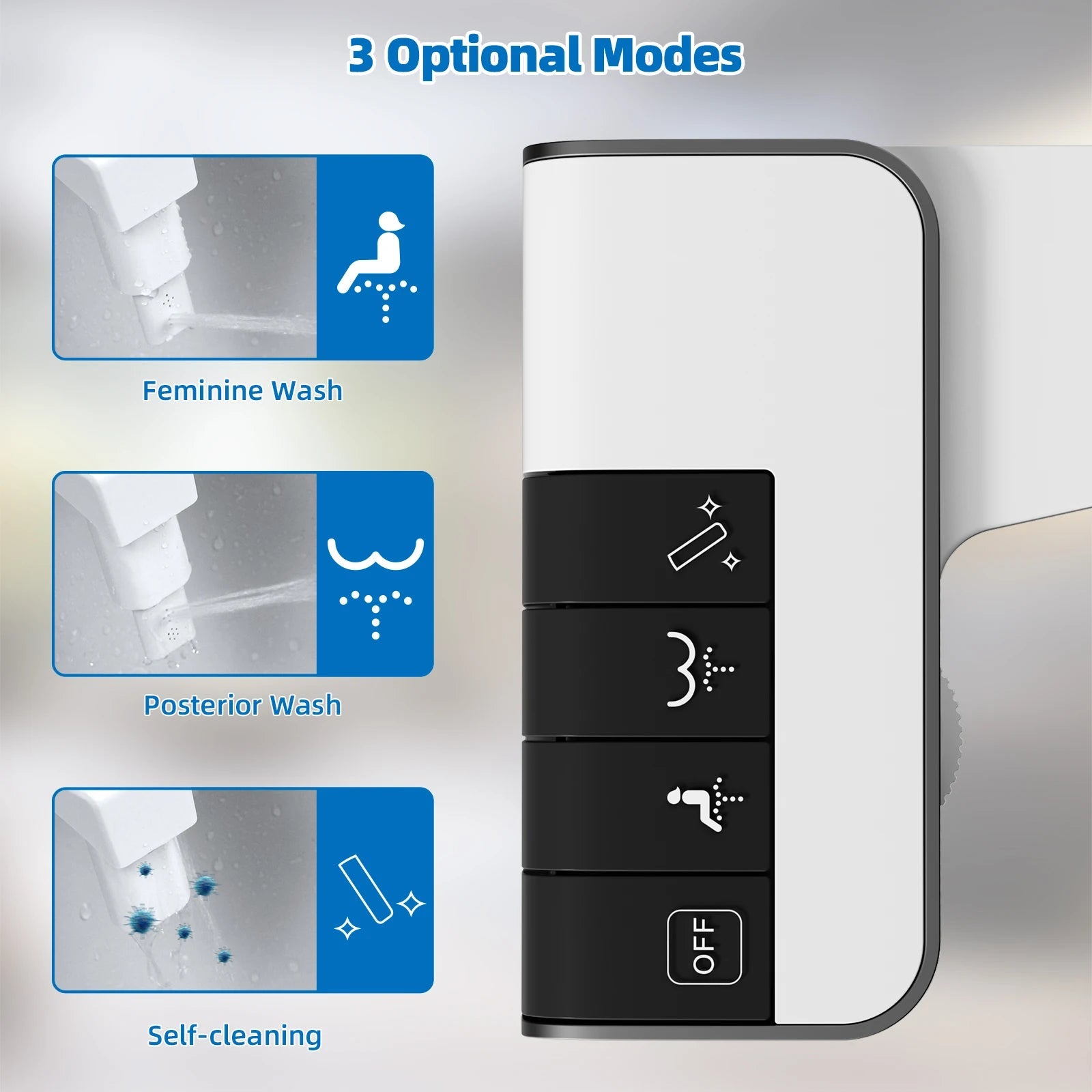 Hibbent Bidet Gắn Bồn: Vòi Kép, Điều Áp Nước - Daisan Store