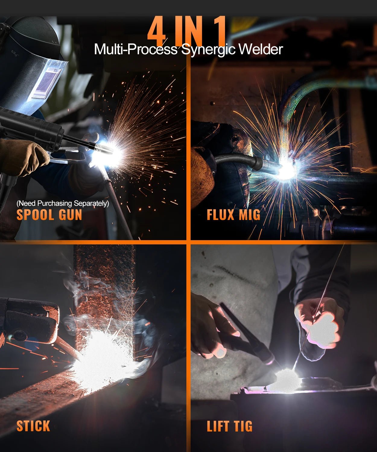 HITBOX 3 Trong 1 Hàn MIG MMA TIG Gasless HIM200 110 220V - Daisan Store