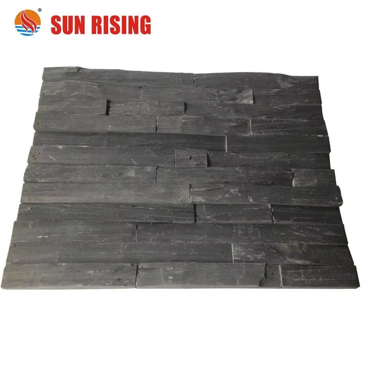 Hoàn thiện bề mặt thô Đá phiến đen Andesite Đá ốp tường Đá veneer - Daisan Store