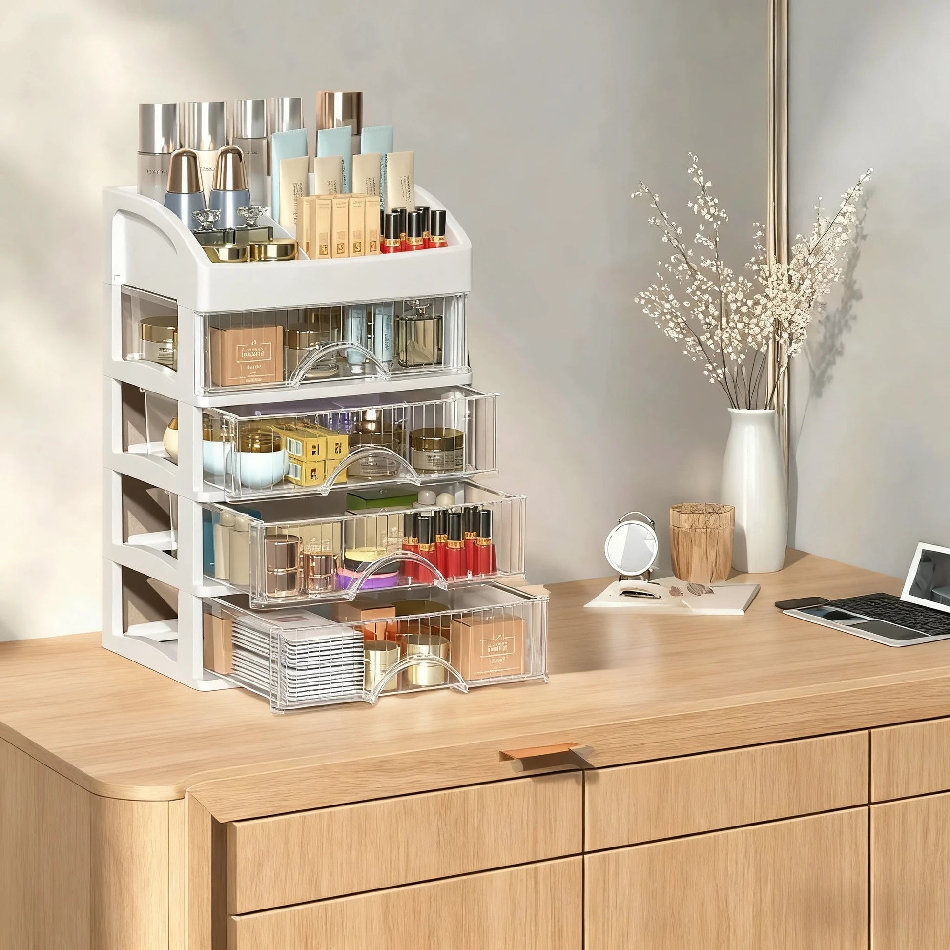 Hộp Đựng Đồ Trang Sức & Mỹ Phẩm Trong Suốt Cao Cấp - Daisan Store