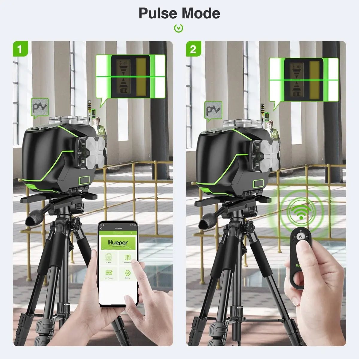 Huepar Laser Máy 4D 16 Dòng Tự Cân 360 Độ Màn LCD Bluetooth - Daisan Store