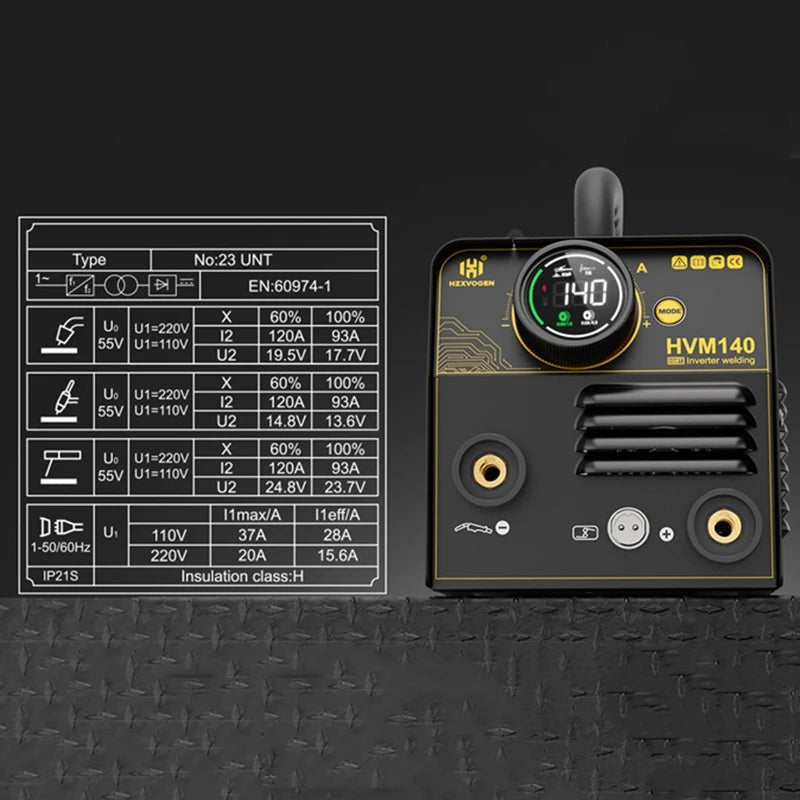HZXVOGEN MIG 200 3 Trong 1 MMA Gasless LIFT TIG Inverter - Daisan Store