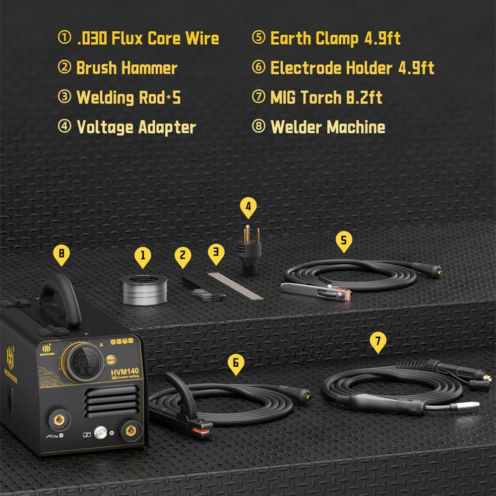 HZXVOGEN MIG 200 3 Trong 1 MMA Gasless LIFT TIG Inverter - Daisan Store