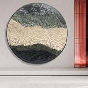 JZ Custom Home Decor Wabi Sabi Artwork 3D Abstract Painting Modern Handpaste Leather Wall Art - Daisan Store