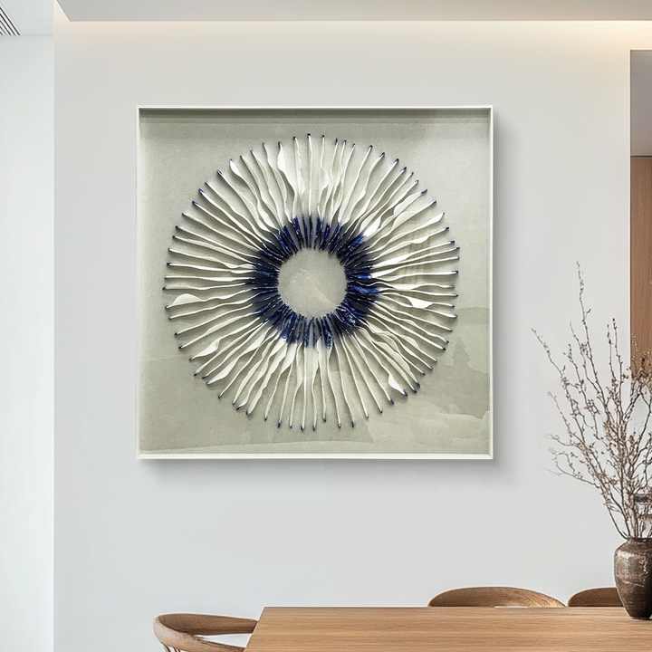 JZ Hiện đại lớn đất sét 3D trang trí nhà nghệ thuật treo tường nghệ thuật đa phương tiện tác phẩm nghệ thuật thủ công trừu tượng treo tường trang trí nghệ thuật - Daisan Store