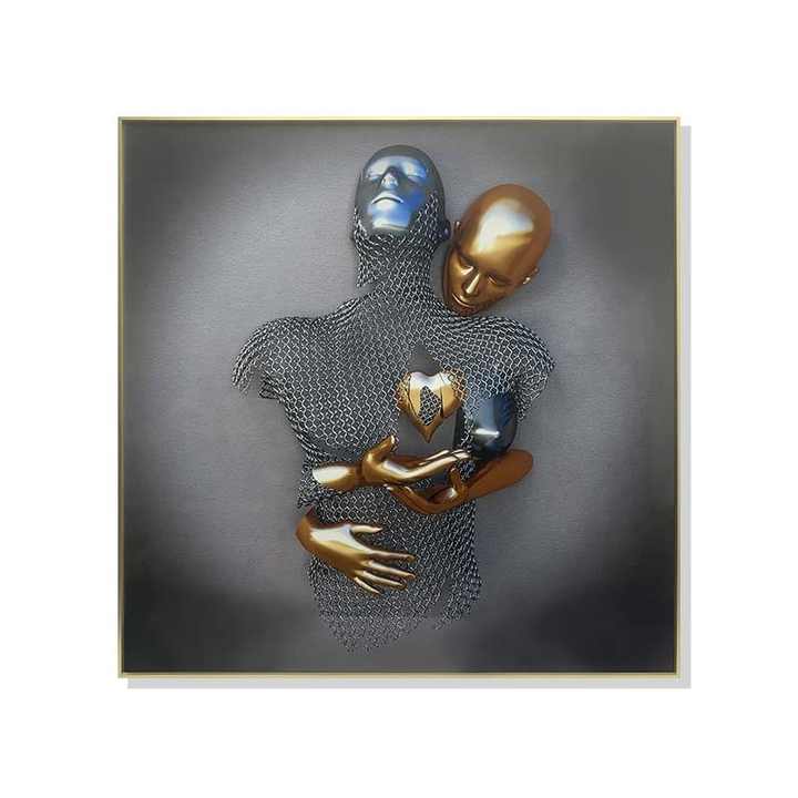 JZ Home Decor Giclee Abstract Lover Wall Poster Framed Print Painting Large Print Statue Wall Art Custom Painting on Canvas - Daisan Store