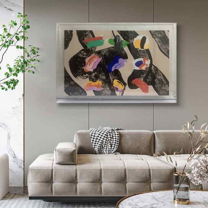 JZ Home Decor Nghệ thuật đa phương tiện Nghệ thuật in trừu tượng Áp phích với hộp Acrylic Tranh Giclee và Nghệ thuật treo tường Canvas - Daisan Store