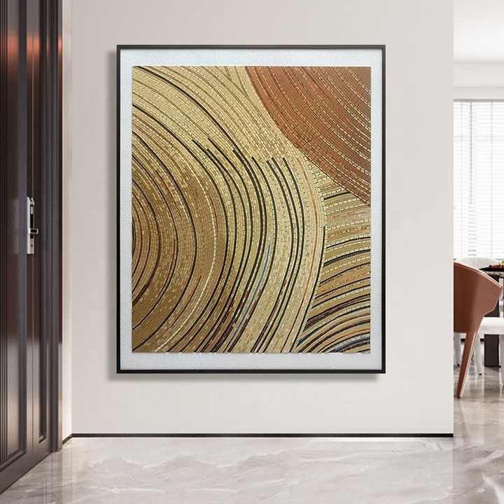 JZ Home Decor Nghệ thuật khắc gỗ 3D treo tường Nghệ thuật đa phương tiện Tác phẩm nghệ thuật lớn Tranh gỗ trừu tượng thủ công - Daisan Store