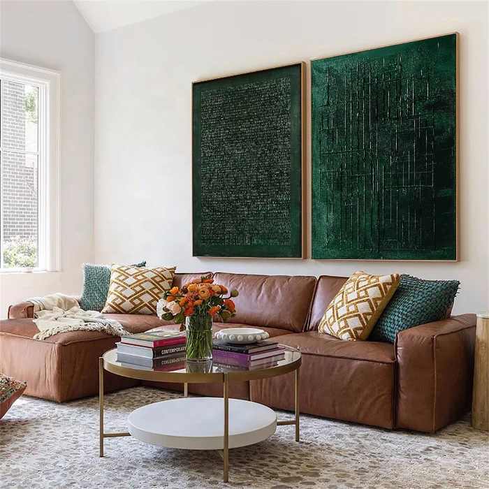 JZ Tác phẩm nghệ thuật trang trí kết cấu trừu tượng 3D vẽ tay Waibi Sibi Nghệ thuật treo tường Vẽ tay sơn dầu tùy chỉnh nguyên bản Trang trí nhà sang trọng - Daisan Store