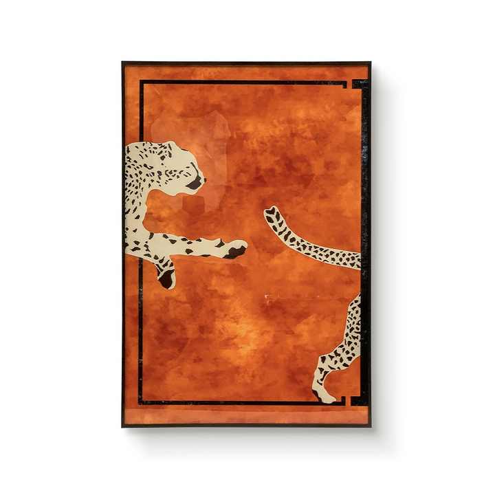 JZ Texture Trang trí nhà In hình họa tiết da báo 3D Vẽ tay nguyên bản Tranh sơn dầu trên vải Canvas tùy chỉnh Nghệ thuật treo tường sảnh khách sạn - Daisan Store