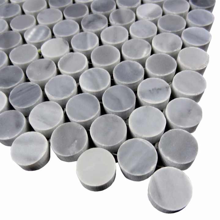 KB STONE Popular Penny Round 19mm Đánh bóng Hanlong Grey Italy Grey Circle Mosaic - Hết hàng - Daisan Store