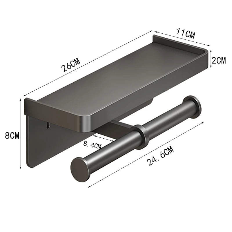 Kệ Giấy Vệ Sinh Đa Năng Có Khay Để Điện Thoại - Daisan Store