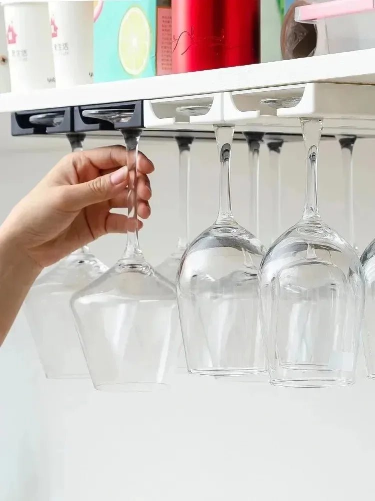 Kệ Treo Ly Rượu Đa Năng Không Cần Khoan Tủ Bếp - Daisan Store