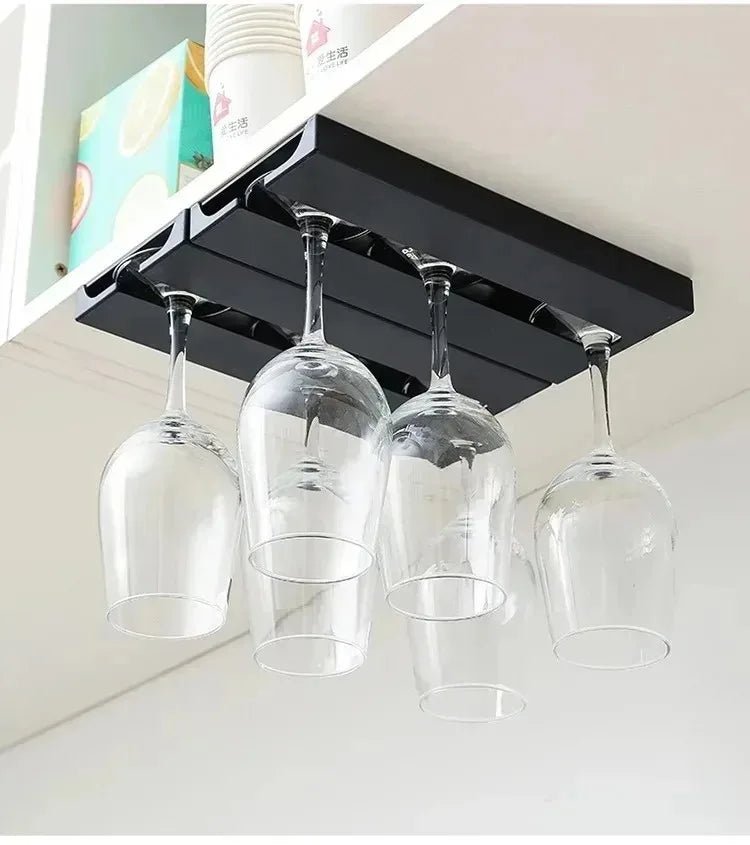 Kệ Treo Ly Rượu Đa Năng Không Cần Khoan Tủ Bếp - Daisan Store