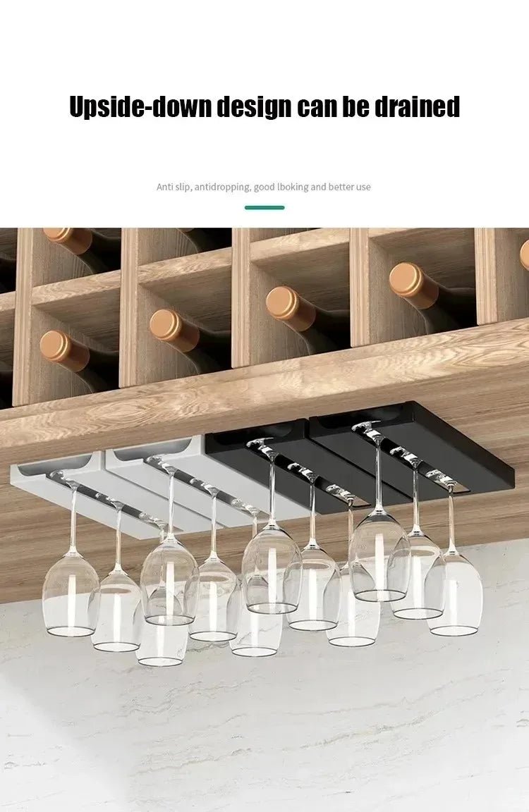 Kệ Treo Ly Rượu Đa Năng Không Cần Khoan Tủ Bếp - Daisan Store