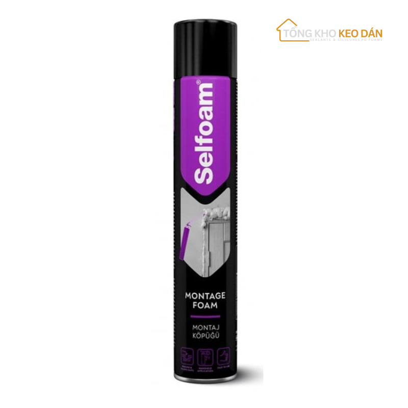 Keo Bọt Cách Âm Cách Nhiệt Selfoam 750ml Dạng Vòi