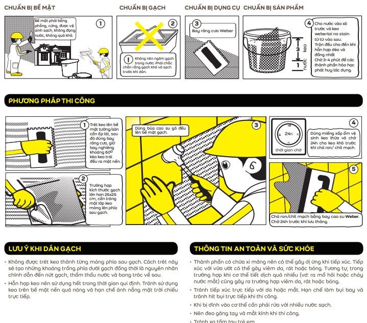 Keo dán gạch Webertai no stain - Daisan Store