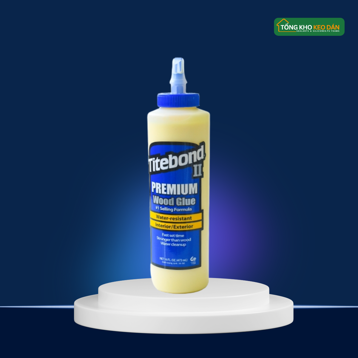 Keo Sữa Dán Gỗ Titebond II Premium Wood Glue 0.5 Kg Xanh