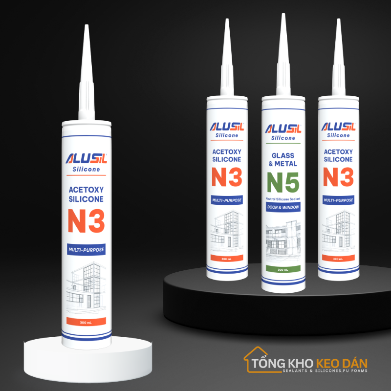 Keo silicone Alusil N3 – Keo trám đa năng cho mọi bề mặt