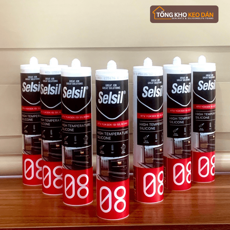 Keo silicone chịu nhiệt Selsil RTV High Temperature 280ml - Daisan Store