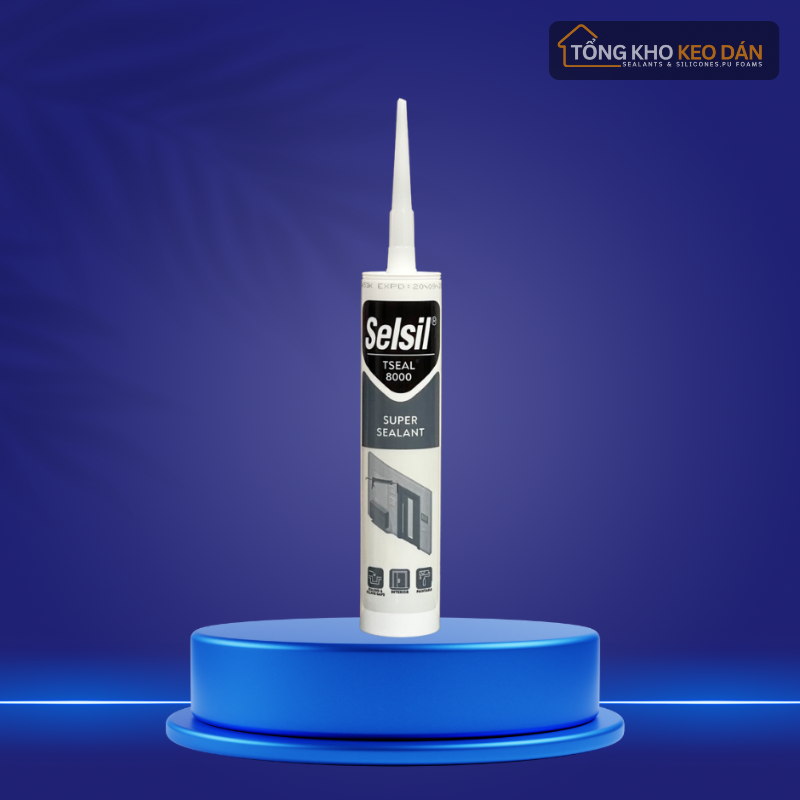 Keo Trám Đa Dụng Selsil Tseal 8000 Super Sealant 300ml
