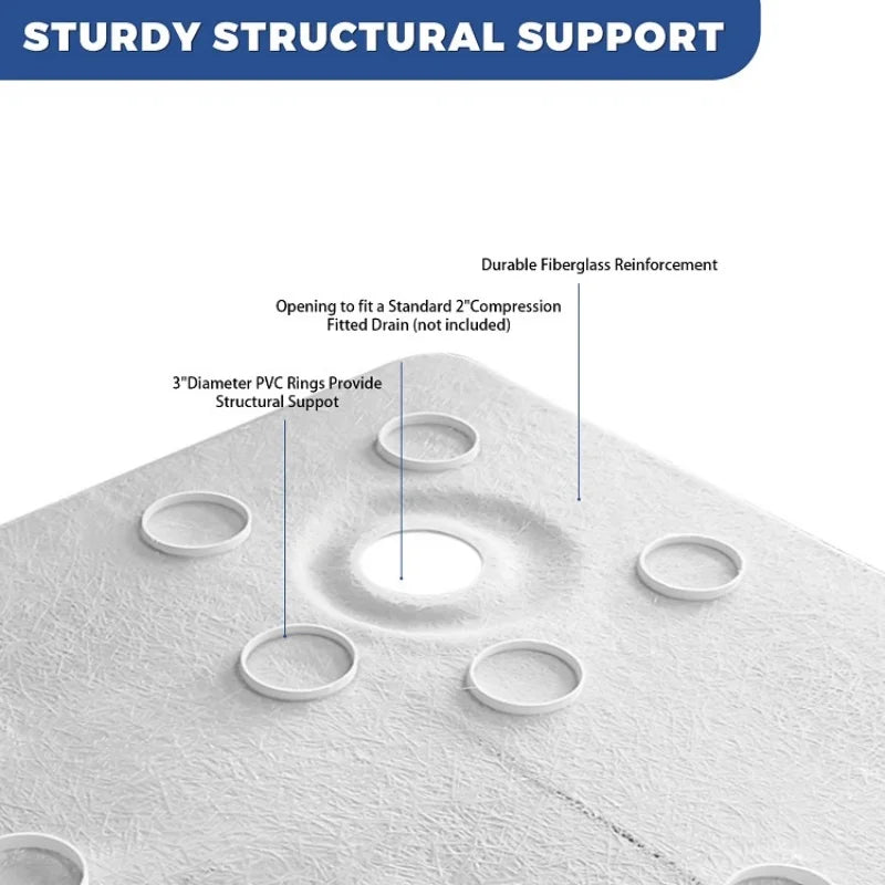 Khay Tắm Vòi Sen Acrylic Trắng Chống Trượt Vân Kim Cương - Daisan Store