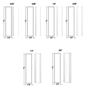 Khối cài đặt bằng nhựa trong suốt FHC 0,040&quot; 1mm chất lượng cao với sáu độ dày khác nhau - Daisan Store