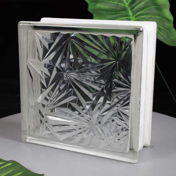 Khối thủy tinh hoa văn song song pha lê trong suốt dùng để trang trí - Daisan Store