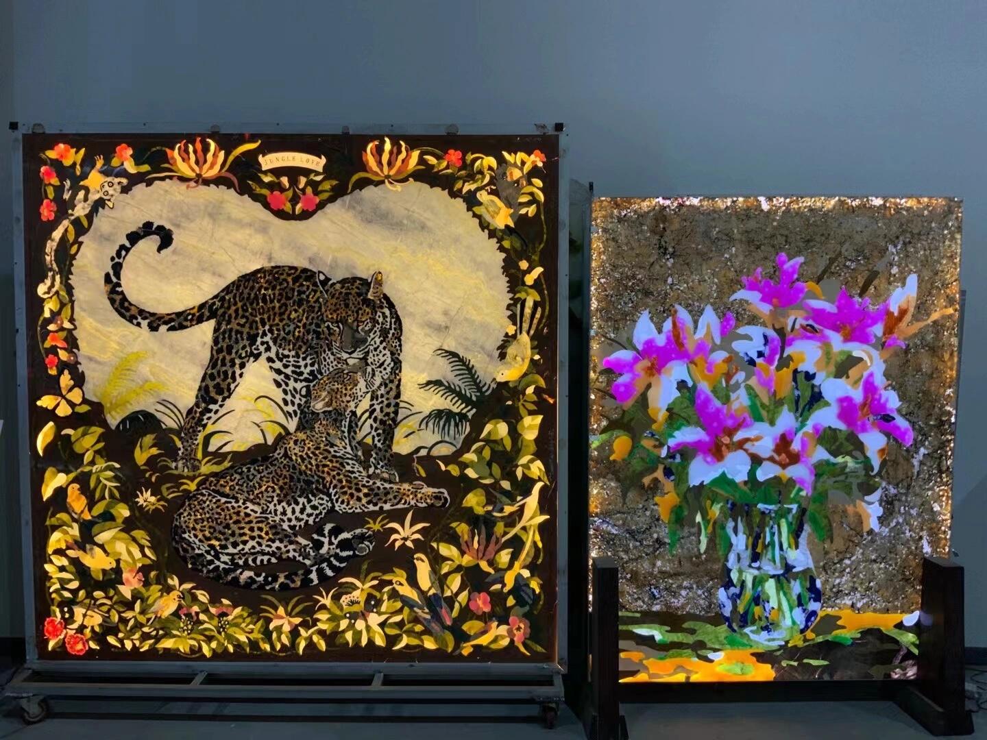 Khung ảnh đá trang trí tường ghép chất liệu nghệ thuật trong suốt thiết bị quang điện tử - Daisan Store