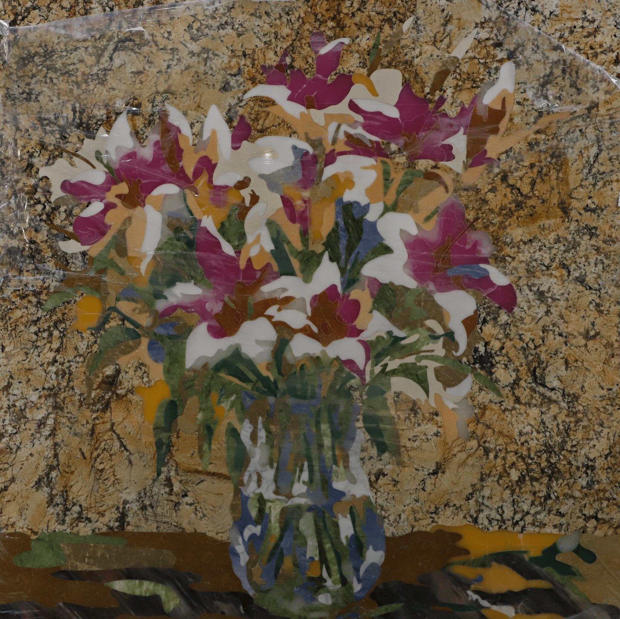 Khung ảnh đá trang trí tường ghép chất liệu nghệ thuật trong suốt thiết bị quang điện tử - Daisan Store