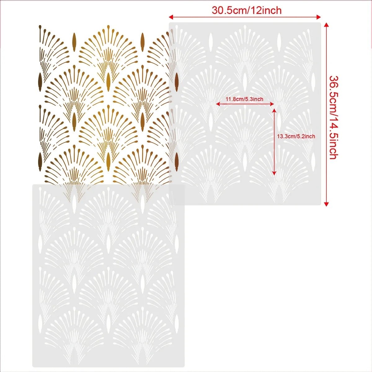 Khuon In Mau La Co Lon Cho Tuong San Vai Hien Dai Co Dien - Daisan Store