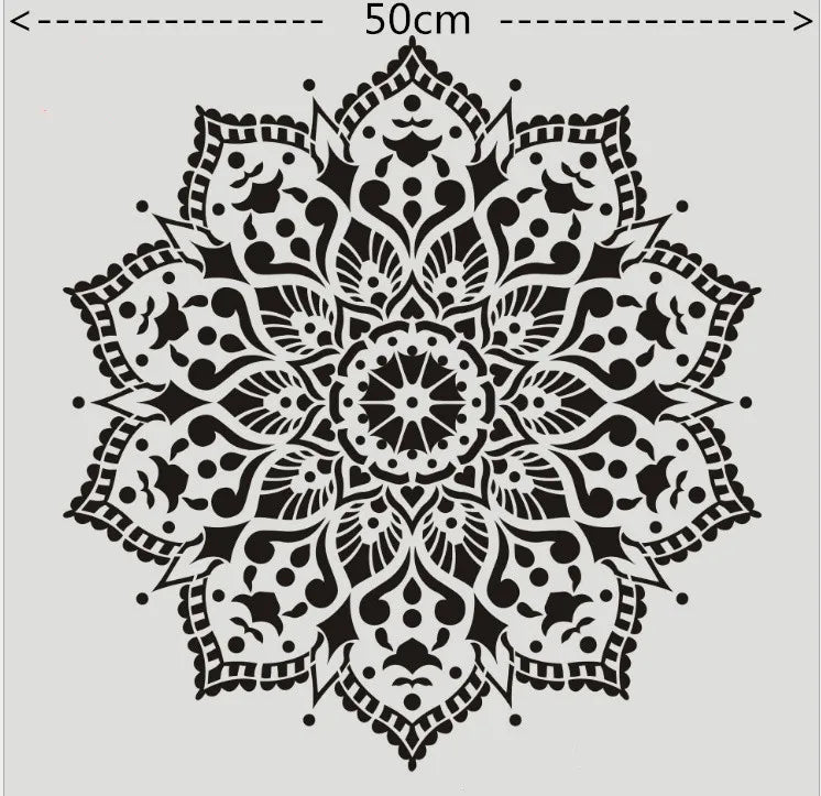 Khuon Mandala DIY 50x50 Cm Cho Ve Stencil Tren Go Vai Tuong - Daisan Store