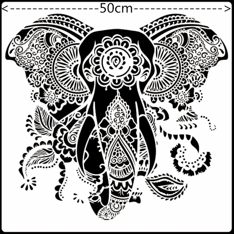 Khuon Mandala DIY 50x50 Cm Cho Ve Stencil Tren Go Vai Tuong - Daisan Store