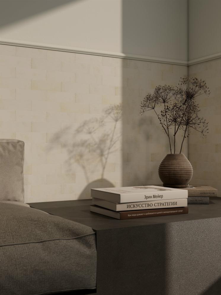 Gạch thẻ Porcelain mờ lượn KT 75x230mm mã LNA752307M