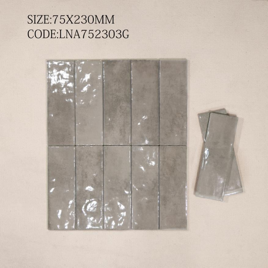 Gạch thẻ mosaic gốm sứ trang trí thủ công nhiều màu sắc 75 X 230 mm cho phòng tắm, nhà bếp, phòng khách, phòng ăn